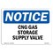 Signmission OSHA Notice Sign, 18" Height, 24" Width, Rigid Plastic, CNG Gas Storage Supply Valve Sign, Landscape OS-NS-P-1824-L-10692 - alternate 1